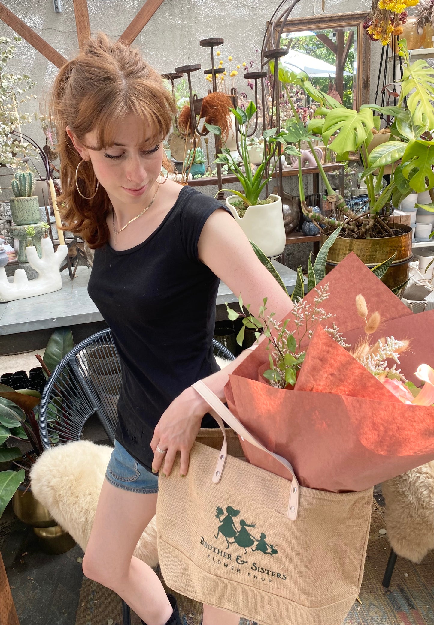 "Totes Cool" Floral Bouquet and Tote